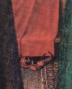EYCK, Jan van Portrait of Giovanni Arnolfini and his Wife (detail)  yui Spain oil painting artist